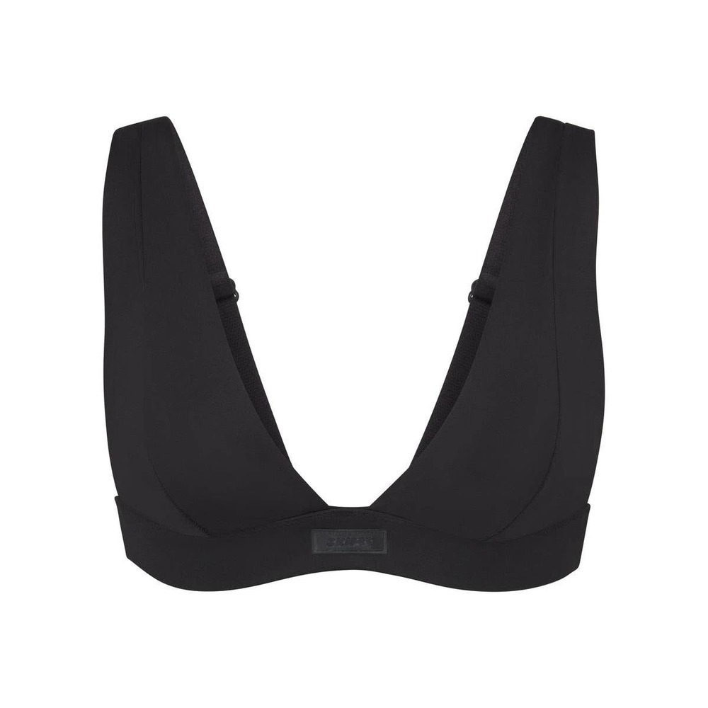 Skims Signature Swim Plunge Bikini Top